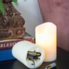 Flickering LED Candles With Remote Timer (Set of 3) - Ivory - Image 8