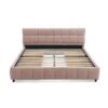 Modern Queen Size Upholstered Bed Frame With Headboard - Pink - Image 11