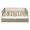 Full Size Daybed Bed With Two Drawers - Natural - Image 7