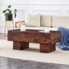 Modern Simple Colored Texture Sticker Coffee Table - Walnut - Image 5