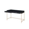 Ottey - High Gloss Writing Desk - Black / Gold - Image 4