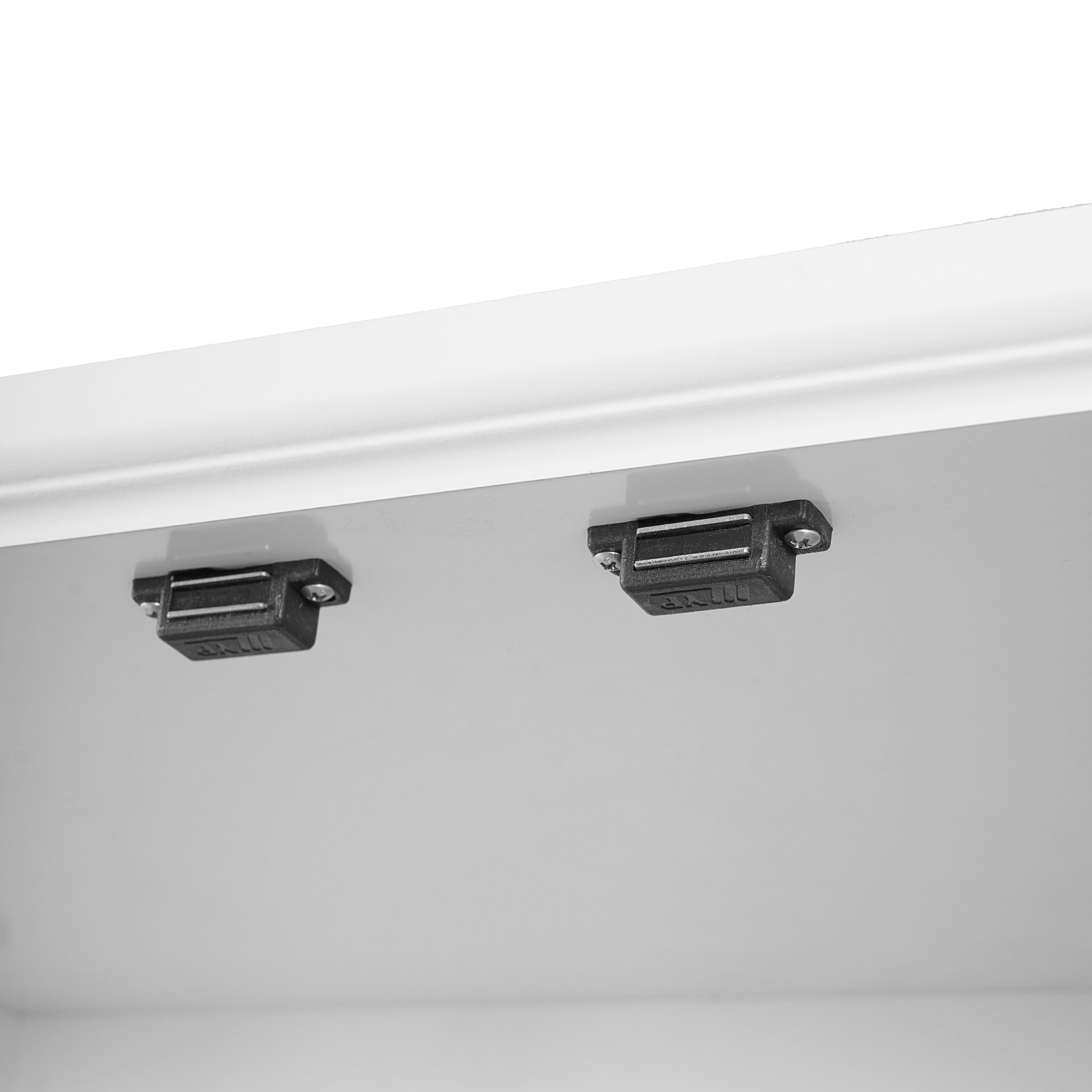 Bathroom Cabinet With 3 Drawers, Adjustable Shelf, Panels, Steel Handles, Soft Close Doors - White - Image 17