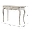 Slimline wash Console Table, For Hallway Living Room Bedroom - White Washed - Image 13