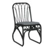 Outdoor Wicker Dining Chairs With Washable Cushion (Set of 2), Durable Rattan Chairs For Backyard, Garden, Patio - Black / Gray - Image 9