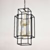 8 Light Metal Lantern Tiered Pendant Hanging Light Fixtures, Industrial Farmhouse Adjustable Height Chandeliers For Dining Room Hallway Foyer Entryway (E12 Bulbs Not Included) - Matte Black / Gold - Image 10