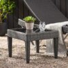 Outdoor Antibes Wicker Side Table, Accent Table - Gray - Image 4
