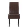 Contemporary Dining Chair (Set of 2) With Upholstery And Rubberwood Legs - Dark Brown - Image 6