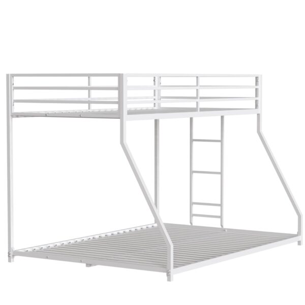 Adam - Twin Over Full Metal Bunk Bed - White Metal