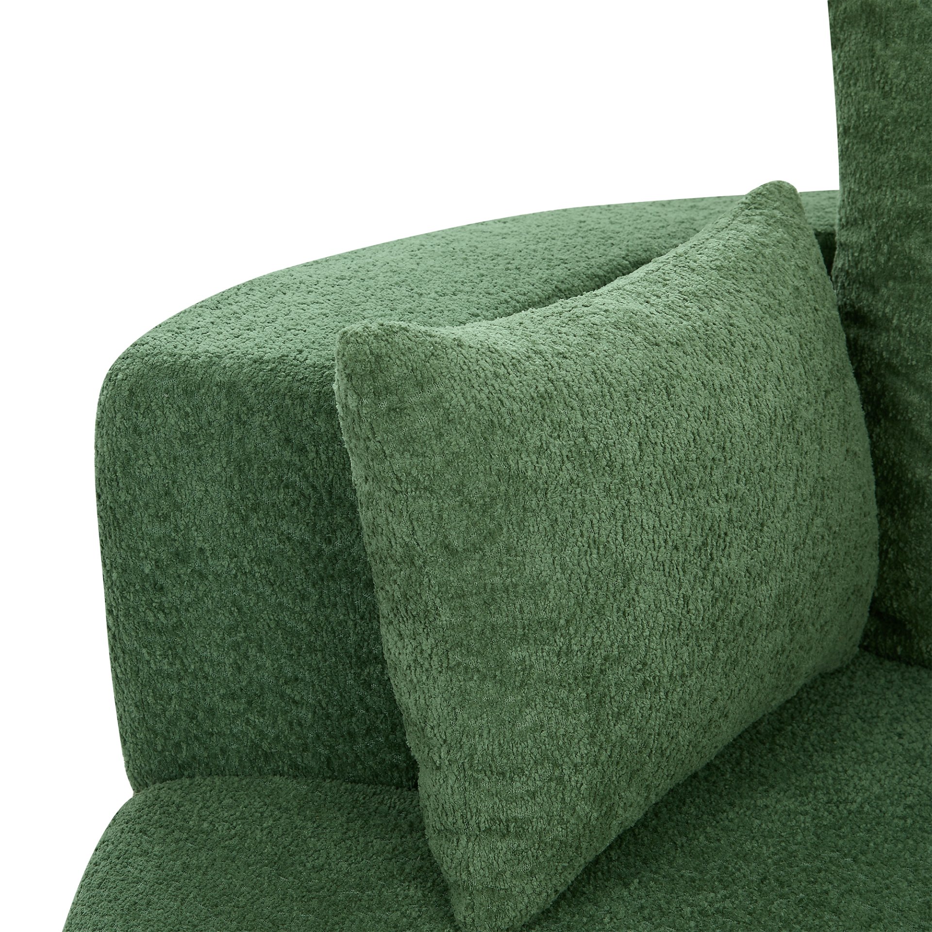 360° Swivel Chair Accent Barrel Chair Swivel Round Sofa Chair With 3 Removable Pillows For Living Room, Office And Hotel - Green - Image 24