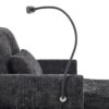 Multifunctional Lazy Person Sofa Recliner With Storage Backrest And Cell Phone Bracket For Living Room Or Bedroom - Black - Image 20