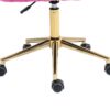 Velvet Home Office Desk Chair, Modern Cute Computer Chair, Wheels Swivel Height Adjustable Task Chair - Rose Red - Image 25