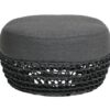 Willow - Round Upholstered Patio Ottoman - Graphite Gray / Black - Image 7