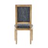 French Country Dining Chairs (Set of 2) Elegant Cane Backrest, Upholstered Seats, Fluted Legs, Rustic - Blue Gray - Image 10