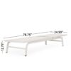 Modern Outdoor Finn Chaise Lounge With Comfort Mesh - White - Image 3