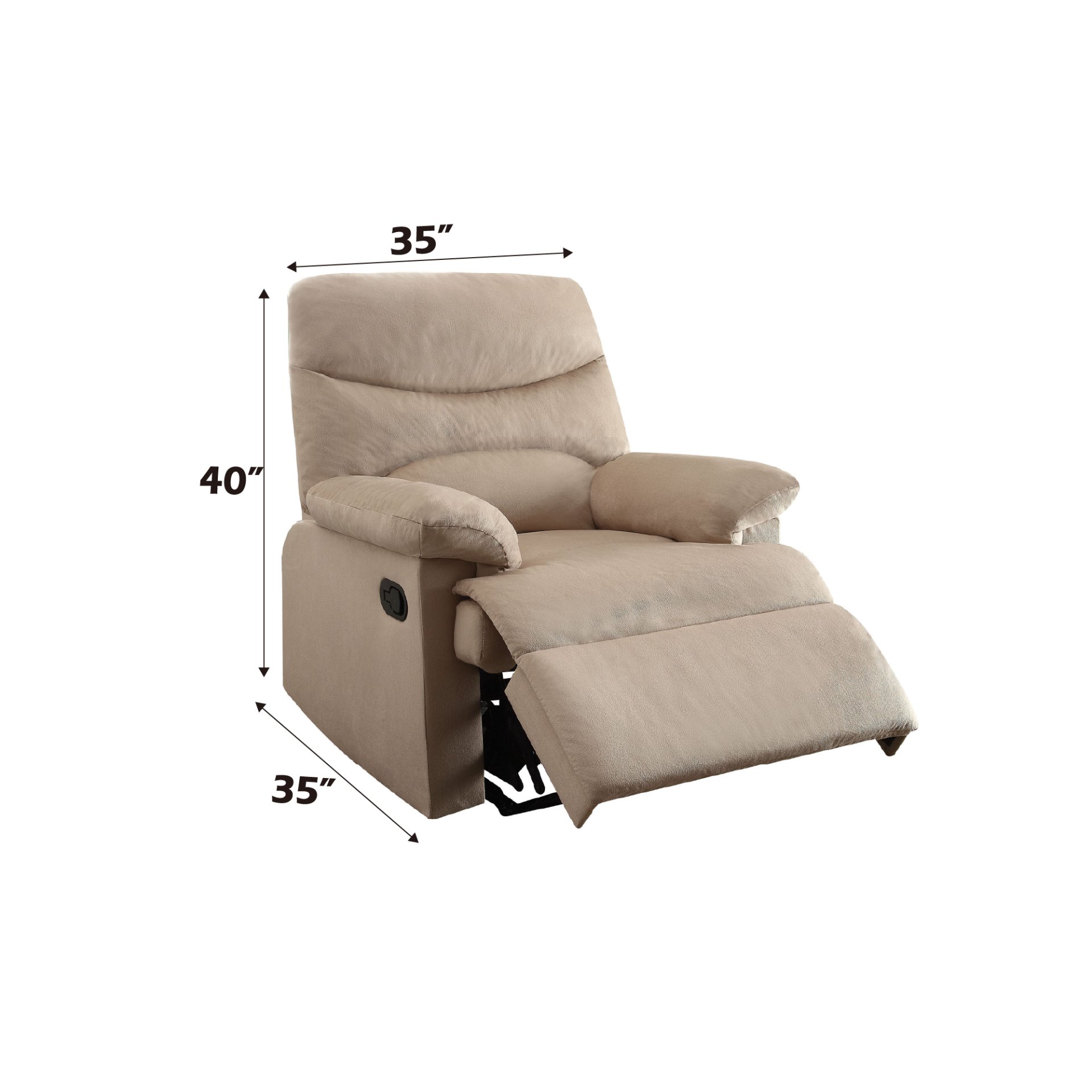 Arcadia - Woven Motion Recliner - Beige - Image 2