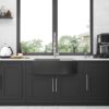 Farmhouse Kitchen Sink Workstation 33" Stainless Steel 16 Gauge Apron Front - Gunmetal Black - Image 6