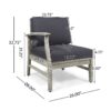 Perla - Left Armchair - Gray - Image 3