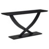 Console Table With Cross Leg Base And Reinforced Support Plate - Black - Image 5
