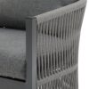 Modern Curved Aluminum Lounge Chair With Rope Weave Design And Cushioned Comfort (Set of 2) - Gray - Image 9