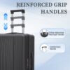 20" / 24" / 28" 3 Pieces / Set Spinner Wheel Luggage, Carry On Suitcase, Matching Color, TSA Combination Lock - Dark Gray - Image 5