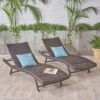 Kauai - Modern Style Wicker Chaise Lounge - Brown Multi - Image 5