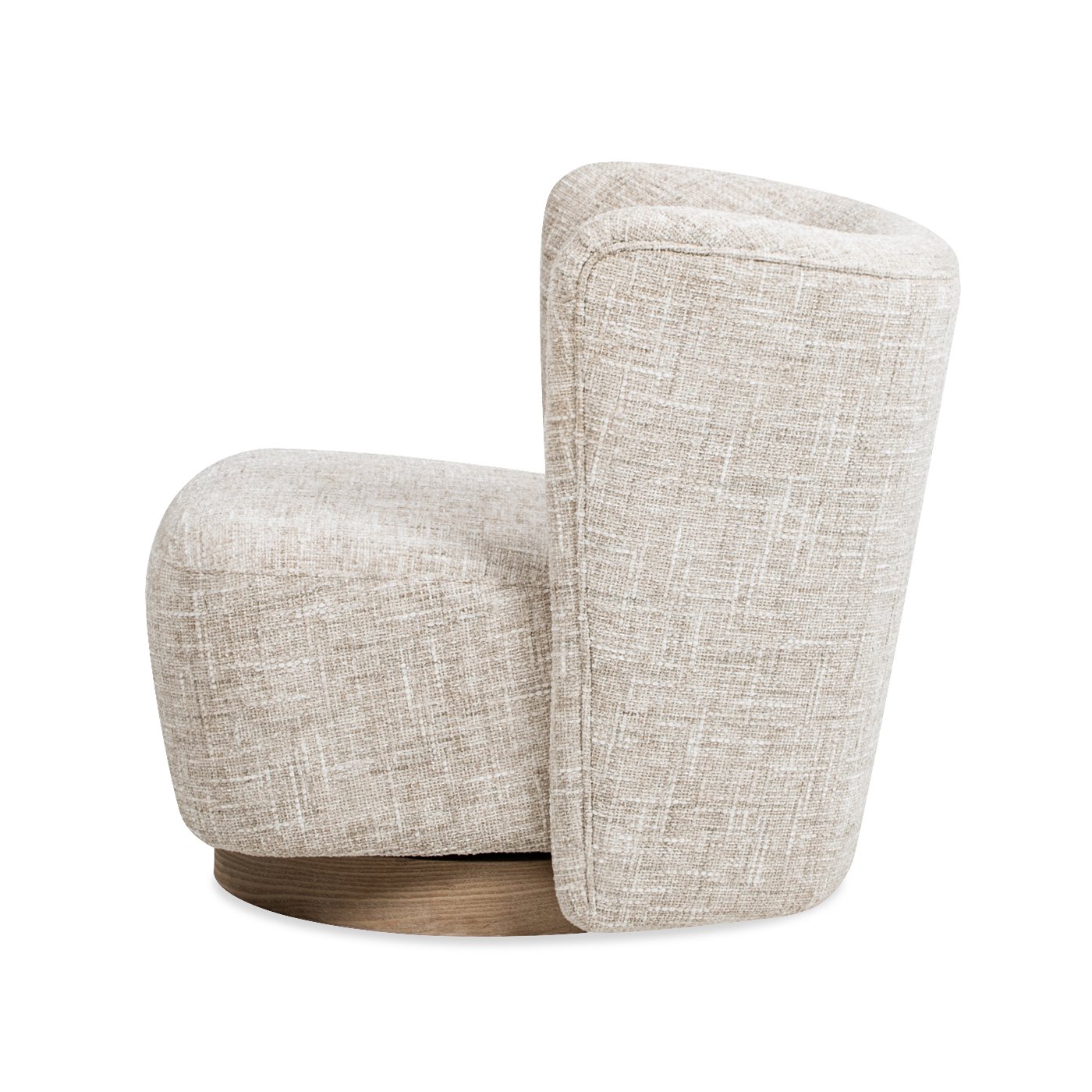 Miranda - Armless Swivel Accent Chair - Natural Gray - Image 6