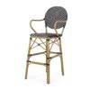 Outdoor Wicker And Aluminum French Barstools (Set of 2) - Black - Image 8