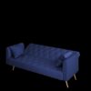 Convertible Double Folding Living Room Sofa Bed - Blue - Image 12