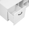 5 In 1 Entryway Bench With Coat Rack, 7 Sturdy Hooks, 2 Spacious Drawers And Adjustable Shelves, Wide Hall Tree With Metal Handles For Hallway - White - Image 20