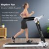 Portable Compact Treadmill, Electric Motorized 3.5Hp, 14Km / H, Medium Running Machine Motorised Gym 330Lbs, Foldable For Home Gym Fitness Workout Jogging Walking, Bluetooth Speaker App Fitime - White - Image 11