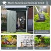 Tc53Bl Outdoor Metal Storage Shed Transparent Plate - Black - Image 7