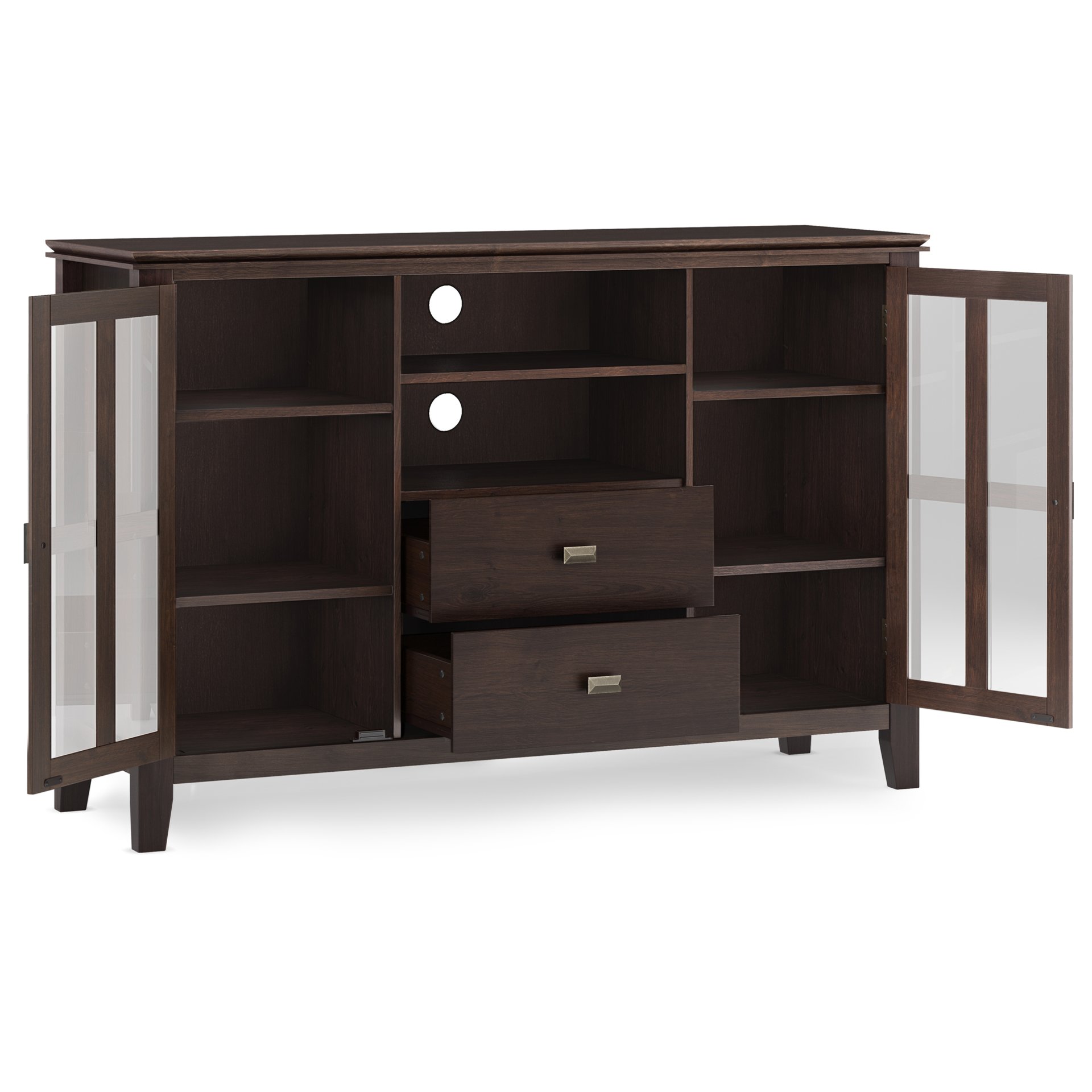 Artisan - Tall TV Media Stand - Dark Chestnut Brown - Image 7