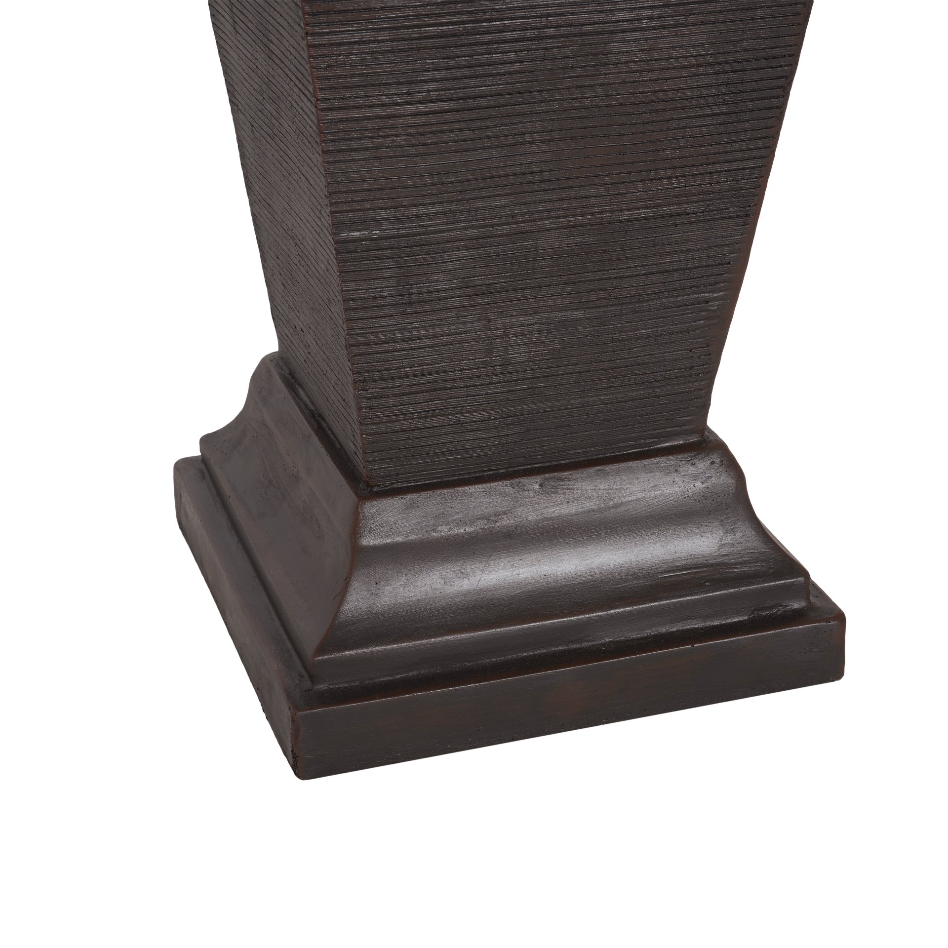 35.5" Tall Column Fountain With LED Lights, Retro Outdoor Decor, Weather Resistant Feature - Dark Brown - Image 14