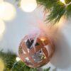 Christmas Ball Ornaments, Glass Decorative Hanging Ball Christmas Tree Ornaments For Holiday Party Decorations (Set of 4) - Pink - Image 5