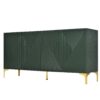 Modern Light Luxury Style Large Storage Space Sideboard With 4 Doors And Rebound Device - Olive Green - Image 8