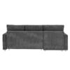 Modern L Shaped Convertible Sleeper Sofa Bed With Pull Out Bed And Reversible Chaise - Gray - Image 5