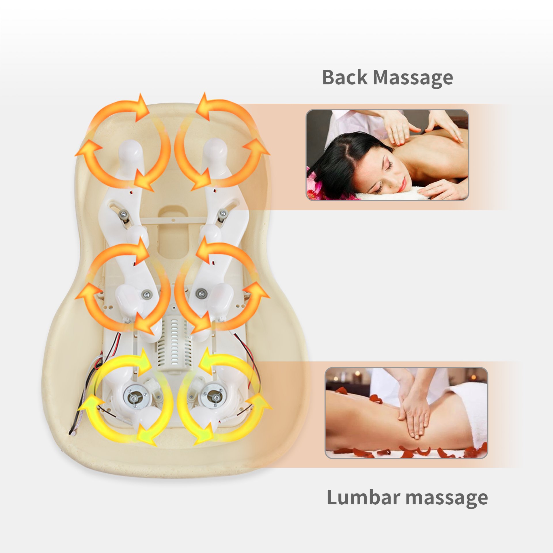 Therapeutic Shiatsu Massage Cushion With Heat Function, Polypropylene - Gray - Image 7