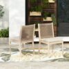 Cordoba - Dining Chair (Set of 2) With Acacia Wood Frame And Water Repellent Fabric - Beige / Yellow - Image 17