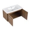 Floating Bathroom Vanity With 36" Cabinet And Resin Sink Soft Close Doors Plywood Construction - Imitative Oak - Image 9