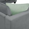 Sectional Sofa Couches Living Room Sets, 7 Seats Modular Sectional Sofa With Ottoman, L Shape Fabric Sofa Corner Couch Set With 3 Pillows - Gray - Image 9