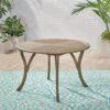 Hermosa - Outdoor Acacia Wood Table With Teak - Gray - Image 6