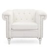 1 Seater Sofa - White - Image 6