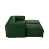 Stylish Modern Chenille 2 Seater Sofa With Ottoman Storage And Cylindrical Armrests - Green - Image 18