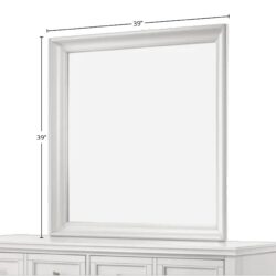 Square Mirror - White