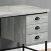 Computer Desk For Home Office, Laptop, Storage Drawers, Contemporary And Modern - Gray - Image 8