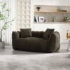 Soft Beanbag Chair With High Resilience Foam Core For Two People - Olive Green - Image 10