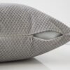 Pillows, Square, Insert Included, Decorative Throw, Hypoallergenic, Modern (Set of 2) - Silver - Image 2