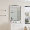 Wall Mirror Rectangular Mirror Metal Framed Mirror Vanity Mirror Dressing Mirror, For Bathroom, Living Room, Bedroom Wall Decor - Black - Image 5