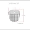 Larissa - Round Braided Pouf - Natural / Maroon - Image 6