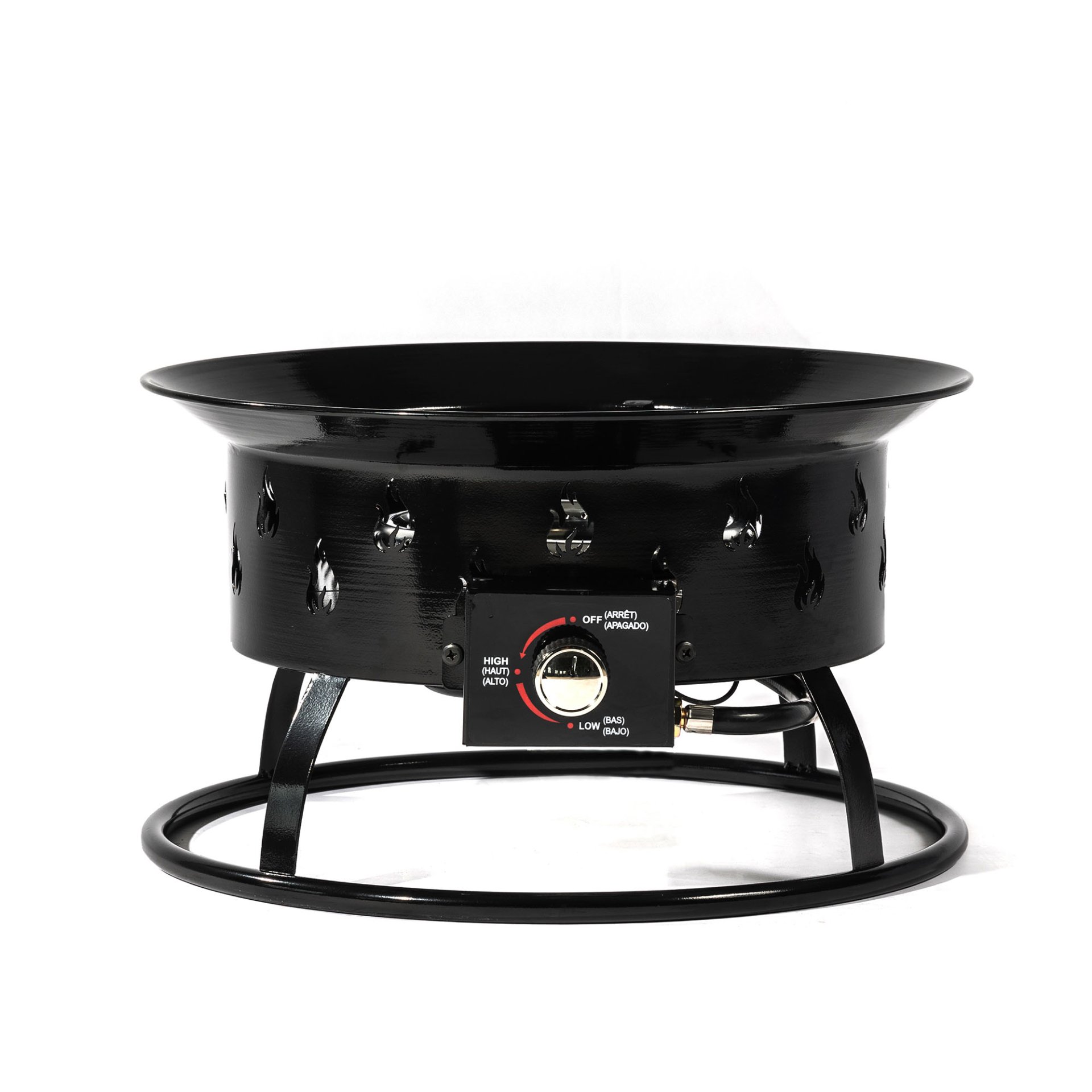 19" Propane Gas Fire Pit Table, 50000 Btu Round Steel Fire Pit For Outside Patio Deck Garden Backyard - Black - Image 4